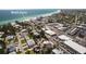 Aerial view of the house with beach access, landscaping, and neighborhood at 123 52Nd St # B, Bradenton Beach, FL 34217