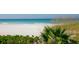 Scenic beach featuring white sand, clear water, native plants, and lush greenery at 2295 Gulf Of Mexico Dr # 64S, Longboat Key, FL 34228