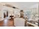 Airy living space with hardwood floors, vaulted ceilings, and stylish furnishings at 2381 Appaloosa Cir, Sarasota, FL 34240