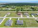 Aerial view of a single-Gathering home with a red roof and green lawn in a suburban neighborhood at 25324 Alicante Dr, Punta Gorda, FL 33955