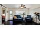 Bright living room featuring natural light, comfortable seating, and views of the backyard at 3305 Notre Dame Pl # 3305, Bradenton, FL 34207