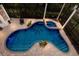 Overhead shot of the screened pool area with spa and brick pavers at 7211 Pasadena Gln, Lakewood Ranch, FL 34202