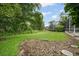 A lush green backyard features a partially wooded area, and a screened-in lanai at 7424 Sea Island Ln, Bradenton, FL 34201
