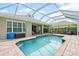 Backyard pool and patio with screened enclosure for comfortable outdoor living at 7424 Sea Island Ln, Bradenton, FL 34201