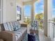 Inviting balcony with outdoor seating, perfect for enjoying the views and relaxing outdoors at 7840 34Th Ave W # 303, Bradenton, FL 34209