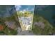 Aerial view with property boundaries near the lake at 9007 63Rd Avenue E Dr, Bradenton, FL 34202