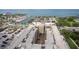 Aerial view from above the building, looking toward the bay at 1064 N Tamiami Trl # 1125, Sarasota, FL 34236