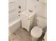 Updated bathroom with a modern vanity, toilet, and tub-shower combo with modern flooring at 11707 104Th St, Largo, FL 33773
