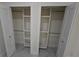 Bright closet features well-placed shelves, perfect for organization at 1240 Solitude Ln, Sarasota, FL 34242
