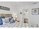 Cozy nautical-themed bedroom showcasing closet space and decor at 3810 75Th W St # 128, Bradenton, FL 34209