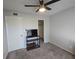 Cozy bedroom with a modern ceiling fan, perfect for relaxing and unwinding after a long day at 4001 Beneva Rd # 319, Sarasota, FL 34233