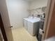 Practical laundry area featuring a washer, dryer, and water heater for convenience and efficiency at 4199 66Th Street W Cir # 4199, Bradenton, FL 34209