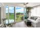 Bright sunroom with comfortable seating and scenic views of the surrounding green landscape at 4440 Fairways Blvd # 310, Bradenton, FL 34209