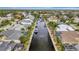 Scenic aerial shot of a canal community lined with boats and waterfront homes at 4727 Starboard Dr, Bradenton, FL 34208