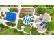 Aerial view of a playground and pavilion within the Central Park community at 5005 Torrey Pines Run, Bradenton, FL 34211