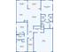 Detailed floor plan showcasing the layout and dimensions of the bedrooms, bathrooms, kitchen, and living areas at 5005 Torrey Pines Run, Bradenton, FL 34211