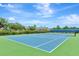 Community tennis court surrounded by mature landscaping, with a nearby playground and gazebo for players and families at 5005 Torrey Pines Run, Bradenton, FL 34211
