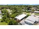 Aerial view showcasing the home, its well-manicured landscaping, and the surrounding residential neighborhood at 5317 14Th S Ave, Gulfport, FL 33707