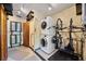 Efficient laundry area with stacked appliances, bike storage, and stylish design at 5317 14Th S Ave, Gulfport, FL 33707