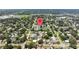 Aerial view of a residential area, pinpointing the property's location in the neighborhood at 5317 14Th S Ave, Gulfport, FL 33707
