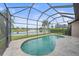 Outdoor screened in pool with beautiful lake views at 6266 Buckingham St, Sarasota, FL 34238