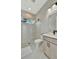 Modern bathroom features sleek glass shower, stylish tile work, and contemporary fixtures at 6317 Turtle Grass Dr, Bradenton, FL 34210