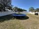 Large, fully-fenced backyard with grass and a trampoline at 1224 38Th W St, Bradenton, FL 34205