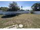 Large, fully-fenced backyard with grass and a trampoline at 1224 38Th W St, Bradenton, FL 34205