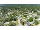 An aerial view shows the surrounding neighborhood of this property which includes a pool and carport at 2321 Milford Cir, Sarasota, FL 34239