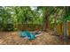 Inviting backyard with charming seating area around a fire pit, perfect for relaxing evenings at 3525 Riviera Dr, Sarasota, FL 34232