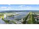 Bird's eye view of the Atlanta Braves stadium in Wellen Park with adjacent Personal-made lake at 5430 Richardson Rd, Sarasota, FL 34232