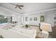 Relaxing living room with comfortable furniture and a view to the outside at 5569 Cape Leyte Dr, Sarasota, FL 34242