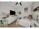 Bedroom with a ceiling fan and decorative items; perfect for personalization and relaxation at 16231 Tradewind Ter, Bradenton, FL 34211