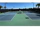 Community pickleball courts featuring well-maintained surfaces and equipment at 17134 Savory Mist Cir, Bradenton, FL 34211