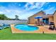 Beautiful backyard with a private pool, perfect for relaxation and entertainment at 2315 Riverwood Pines Dr, Sarasota, FL 34231