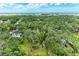 Aerial view showcasing the property's expansive grounds, mature trees, and surrounding natural beauty at 3217 Oak Grove Dr, Sarasota, FL 34243