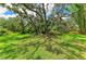 Expansive backyard featuring mature trees that create shade and tranquility in a park-like setting at 3217 Oak Grove Dr, Sarasota, FL 34243