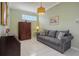 Comfortable living room with tile floors, decor, and a view from the window at 4735 Starboard Dr, Bradenton, FL 34208