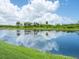 Serene lake reflecting the sky and surrounding greenery at 5630 Inspiration Ter, Bradenton, FL 34210