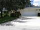 This house features a well-maintained lawn, a two car garage and manicured bushes at 7157 Fairway Bend Cir, Sarasota, FL 34243