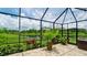 Relaxing screened-in lanai with views of the pond, offering an ideal spot for outdoor entertaining and enjoying nature at 7364 47Th Avenue E Cir, Bradenton, FL 34203