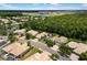 Aerial view of well-maintained homes in a community with mature landscaping and proximity to water at 8840 Brookfield Ter, Bradenton, FL 34212