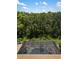 Aerial view of a screened in private pool and spa surrounded by a lush green forest for outdoor entertainment at 8840 Brookfield Ter, Bradenton, FL 34212