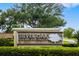 Silver Oak on Palmer Ranch community entrance sign with lush greenery and a manicured landscape at 8999 Wildlife Loop, Sarasota, FL 34238