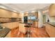 Modern kitchen with island and stainless steel appliances, perfect for cooking and entertaining at 990 Blvd Of The Arts # 801, Sarasota, FL 34236