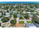 Scenic aerial shot of a residential area near the water, showcasing neatly arranged homes and streets at 10095 Nassau Ct, Seminole, FL 33776
