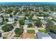 Scenic aerial shot of a residential area near the water, showcasing neatly arranged homes and streets at 10095 Nassau Ct, Seminole, FL 33776