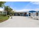 Community pool access with outdoor seating and lounging, shaded by umbrellas, near a well-manicured lawn at 1404 Dartmouth Dr, Bradenton, FL 34207