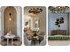 This decorative dining room features a modern light fixture and a comfortable seating area at 15315 Anchorage Pl, Lakewood Ranch, FL 34202