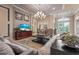Comfortable lounge area with large TV, elegant seating, and stylish décor in the clubhouse at 2920 Oriole Dr, Sarasota, FL 34243